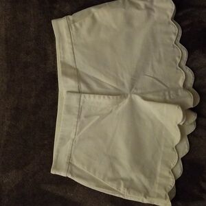 Loft scalloped edge white cotton shorts.  Never worn.